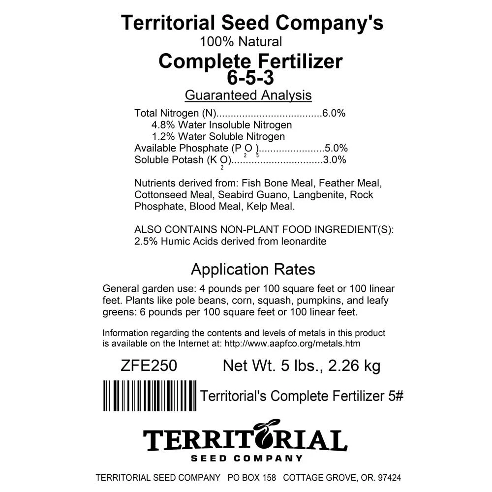 TERRITORIAL'S COMPLETE FERTILIZER 4 TERRITORIAL'S COMPLETE FERTILIZER - Image 2